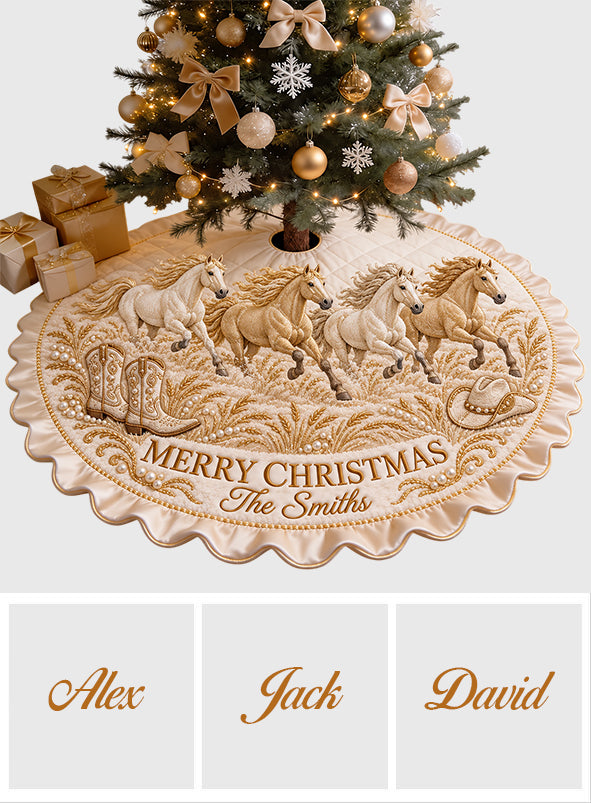Magical Time Of The Year - Personalized Horse Shaped Tree Skirt