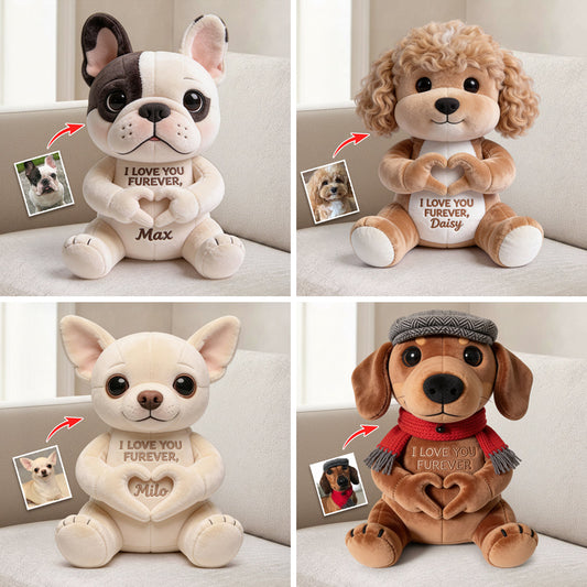 Für immer Liebe – Personalisiertes Hundekissen aus hochwertigem Kunstfell