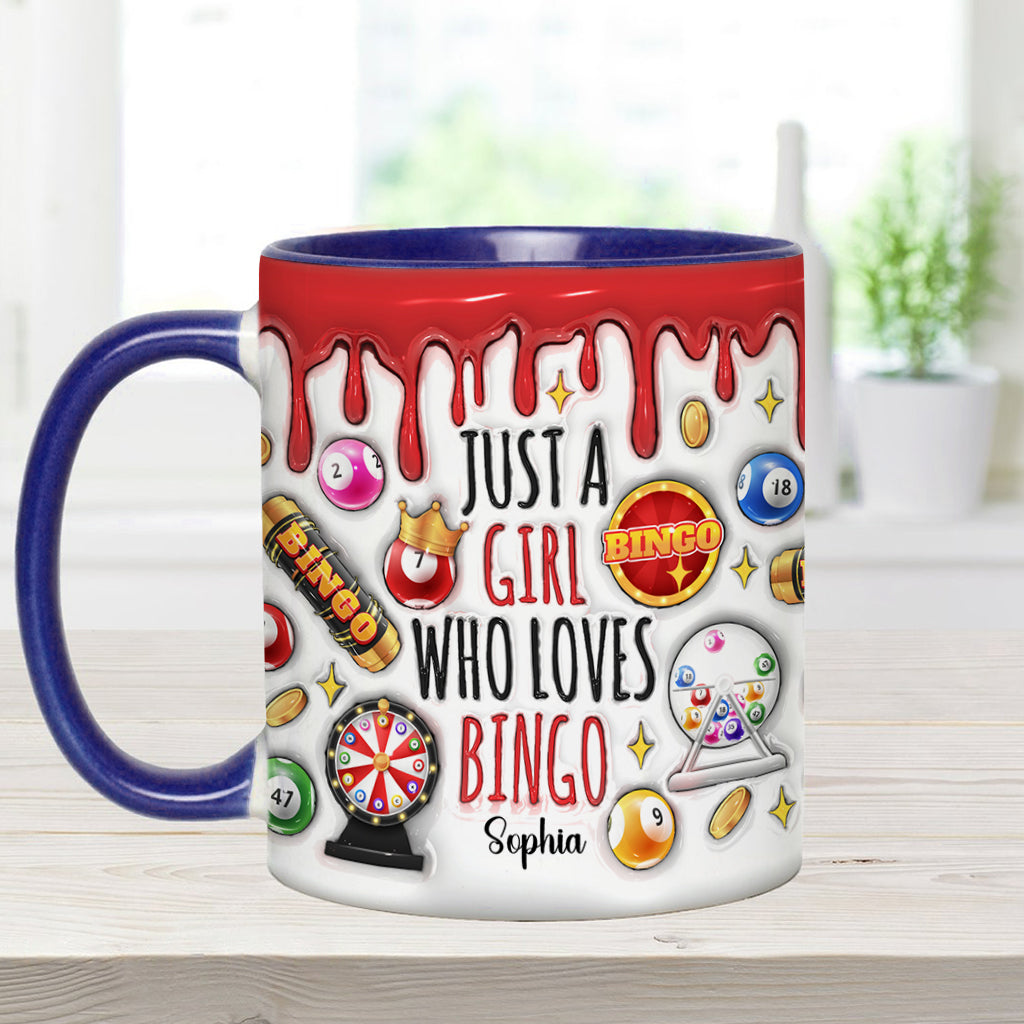 Mug personnalisé « Juste une fille qui adore le bingo »