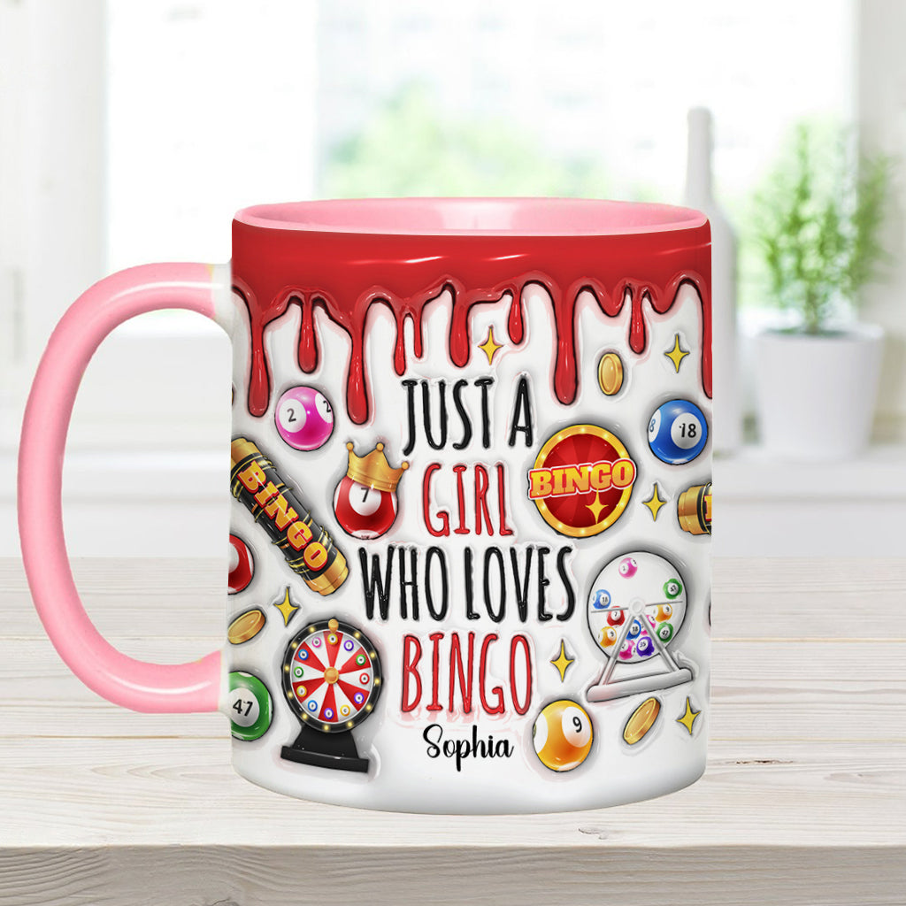 Mug personnalisé « Juste une fille qui adore le bingo »