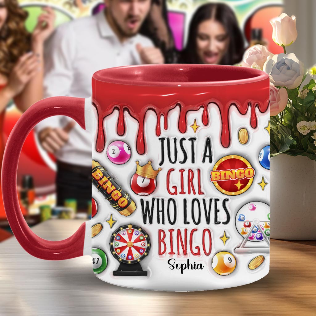 Mug personnalisé « Juste une fille qui adore le bingo »