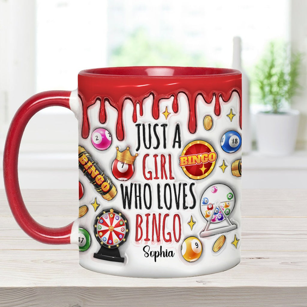 Mug personnalisé « Juste une fille qui adore le bingo »
