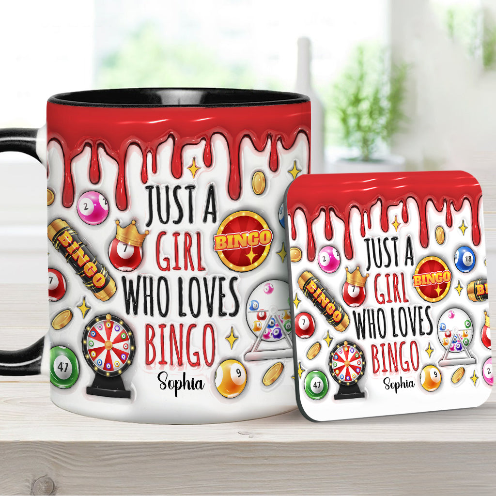 Mug personnalisé « Juste une fille qui adore le bingo »