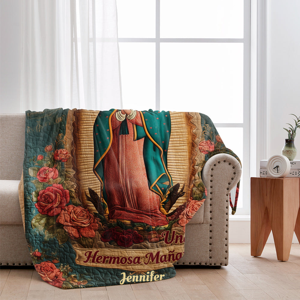 Couverture chrétienne personnalisée Notre-Dame de Guadalupe