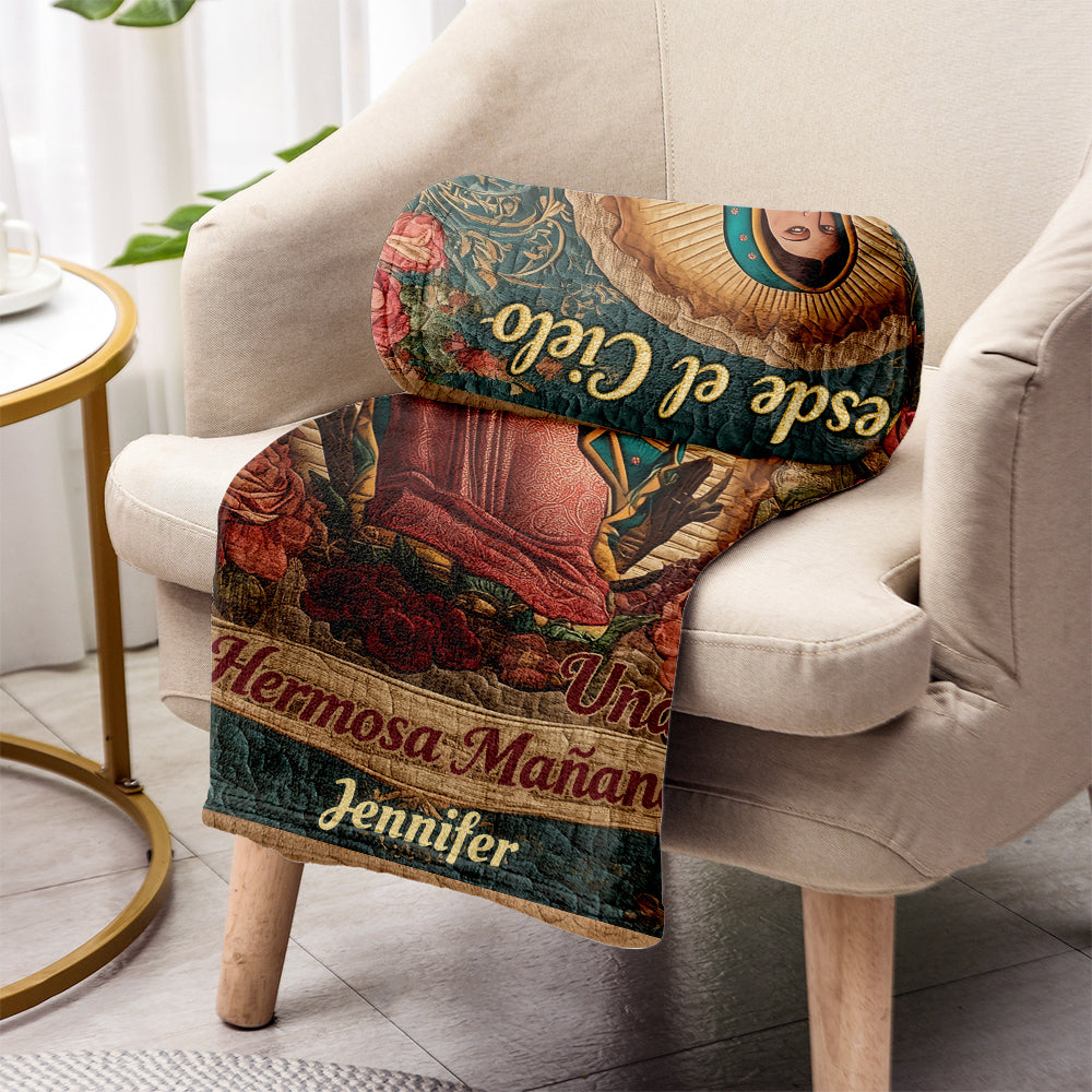 Couverture chrétienne personnalisée Notre-Dame de Guadalupe