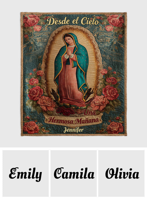 Couverture chrétienne personnalisée Notre-Dame de Guadalupe