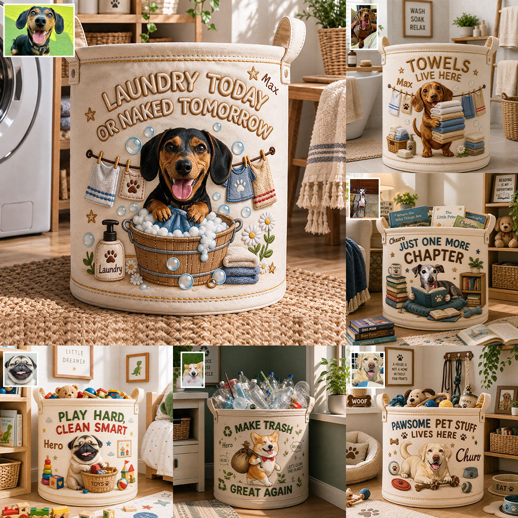 Geschenk für Tierbesitzer - Personalisierter Hundespeicherkorb