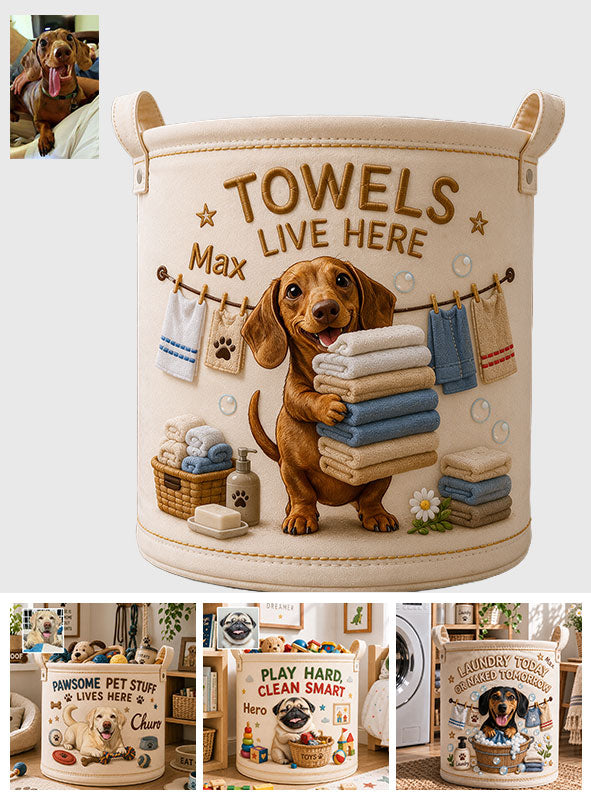 Geschenk für Tierbesitzer - Personalisierter Hundespeicherkorb