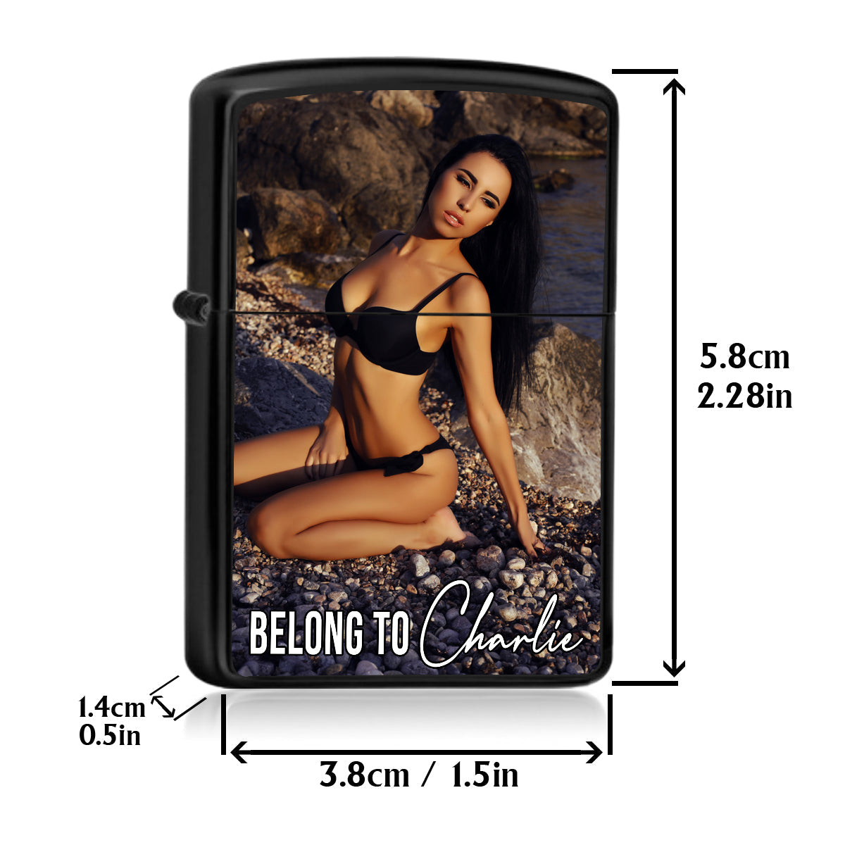 Beautiful Girl - Personalized Couple Lighter