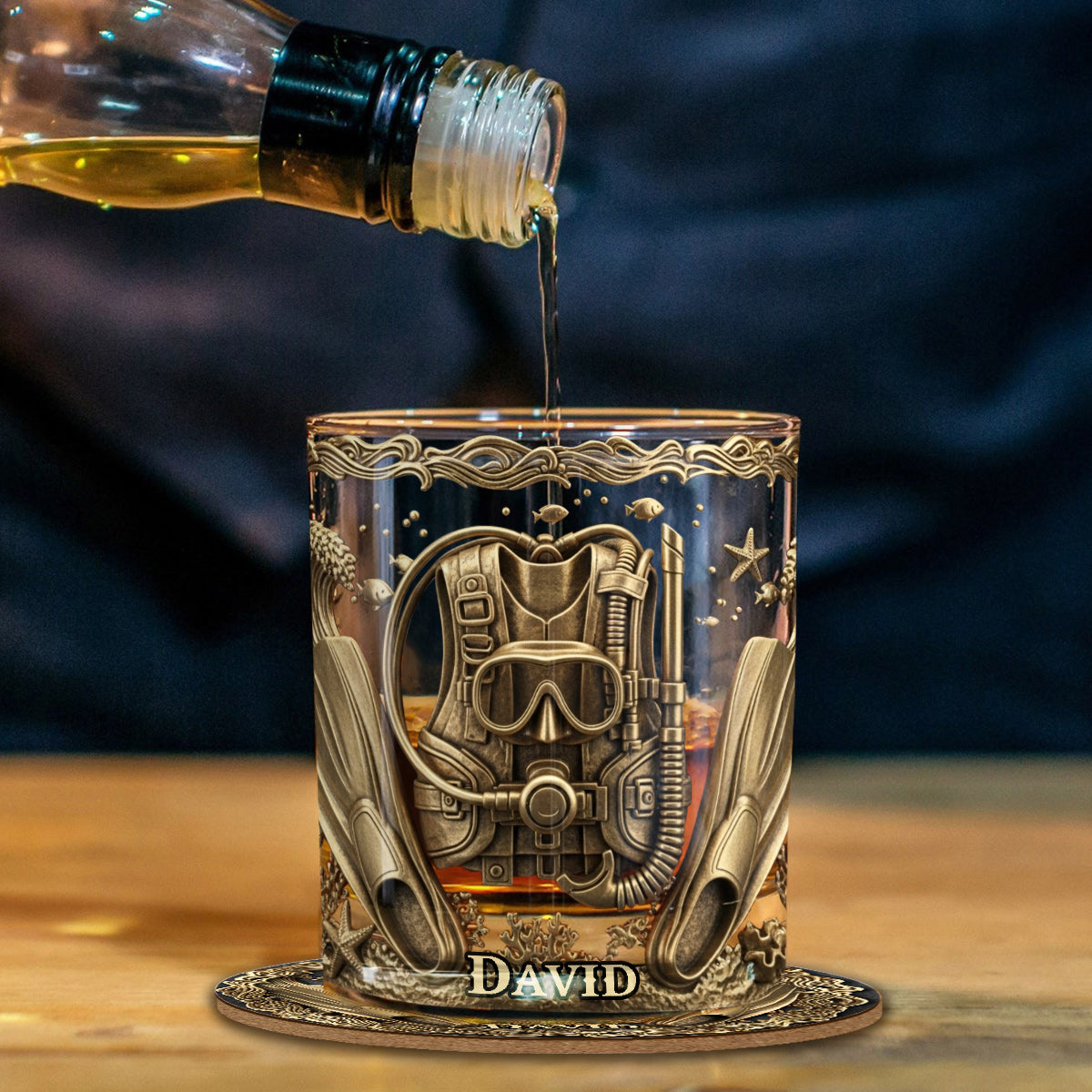 Scuba Diving Life – Personalisiertes Taucher-Whiskyglas