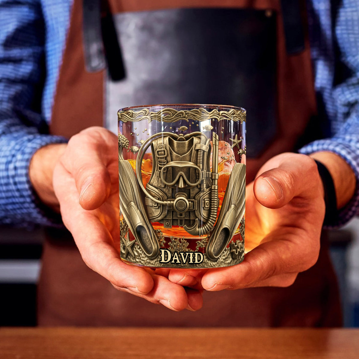 Scuba Diving Life – Personalisiertes Taucher-Whiskyglas
