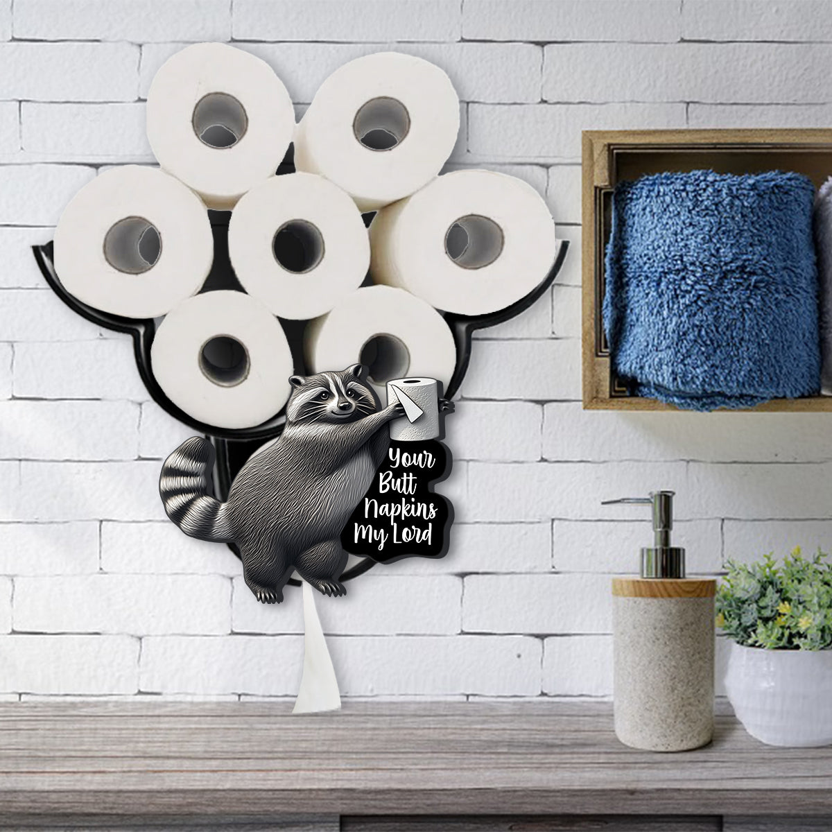Witzige Dekoration – Personalisierter Waschbär-Toilettenpapierhalter