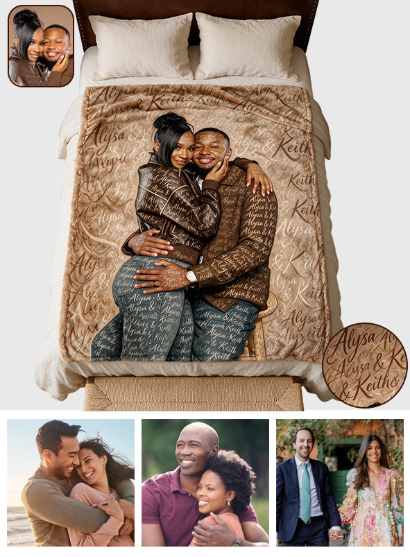 Custom From Any Photo - Personalized Couple Blanket
