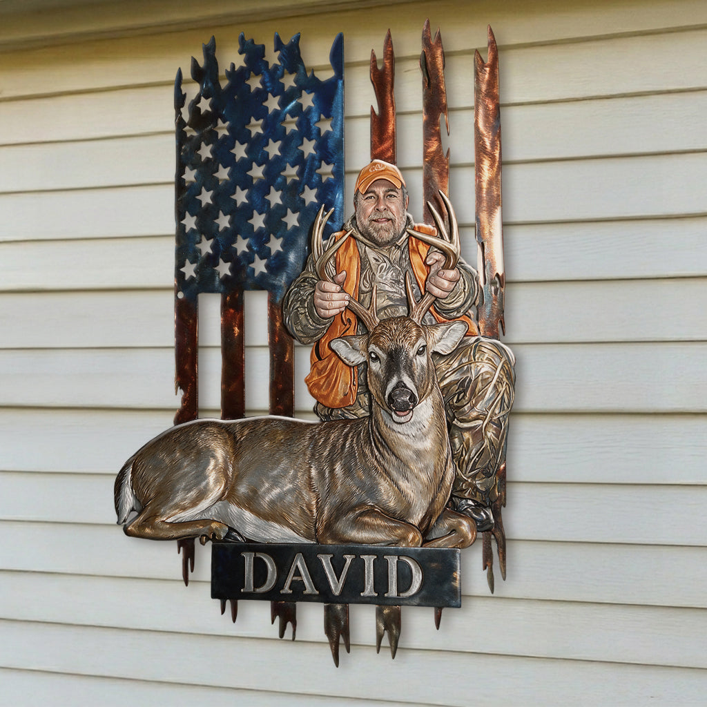 Hunting Season - Personalized Hunting 3D Printed Cut Metal Sign