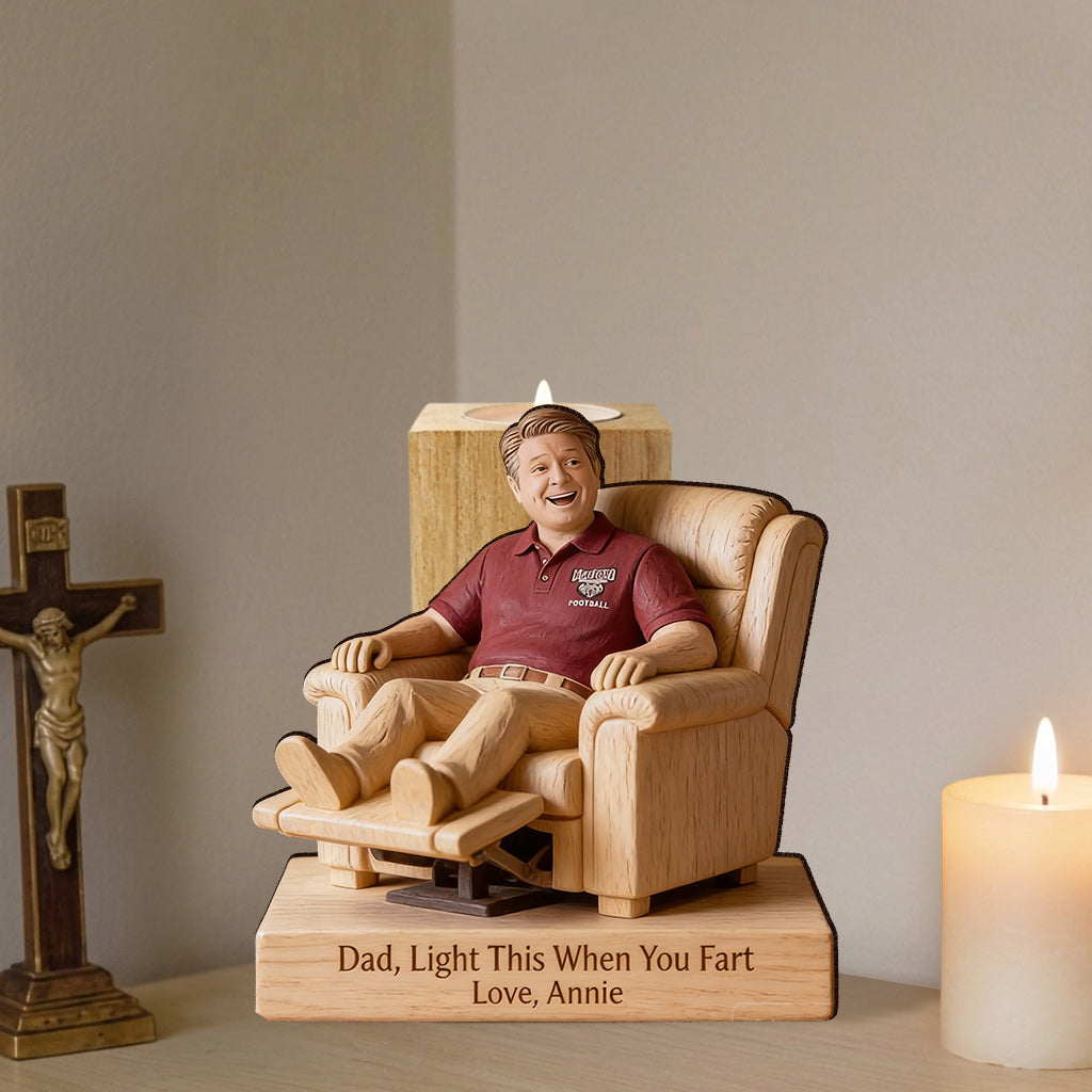 Cadeau parfait pour la fête des pères - Bougeoir en bois personnalisé