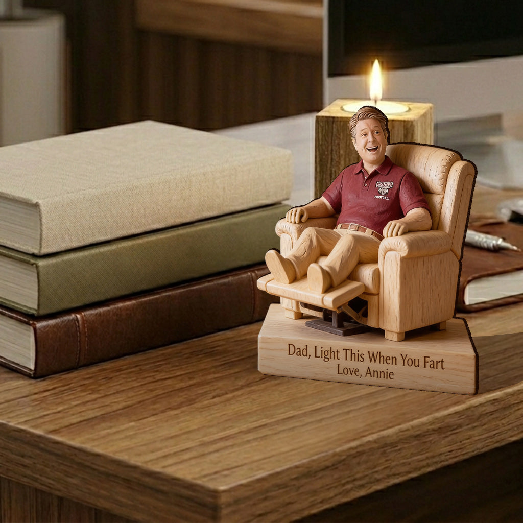 Cadeau parfait pour la fête des pères - Bougeoir en bois personnalisé