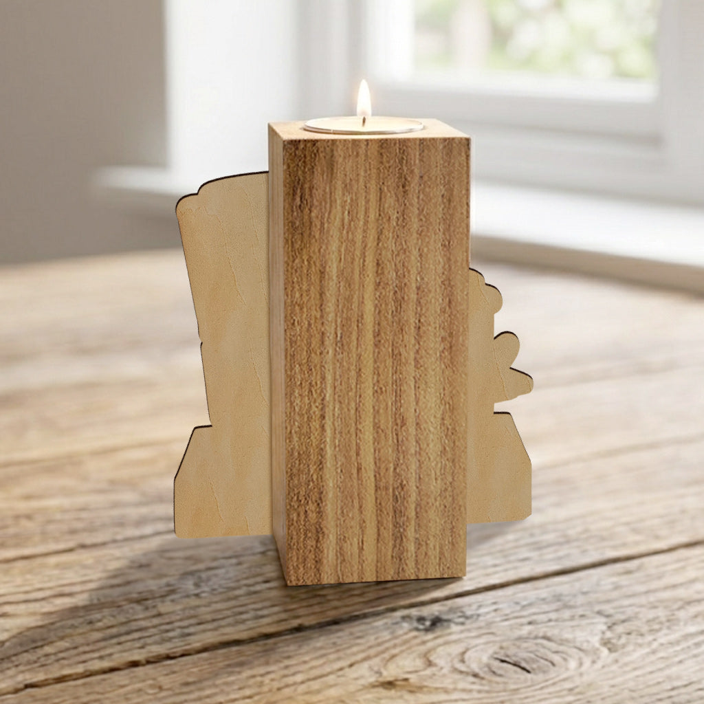 Cadeau parfait pour la fête des pères - Bougeoir en bois personnalisé