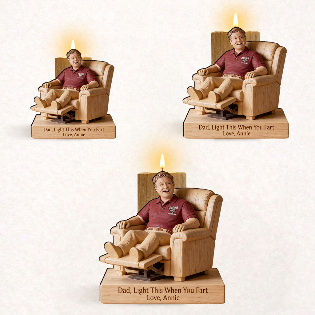 Cadeau parfait pour la fête des pères - Bougeoir en bois personnalisé