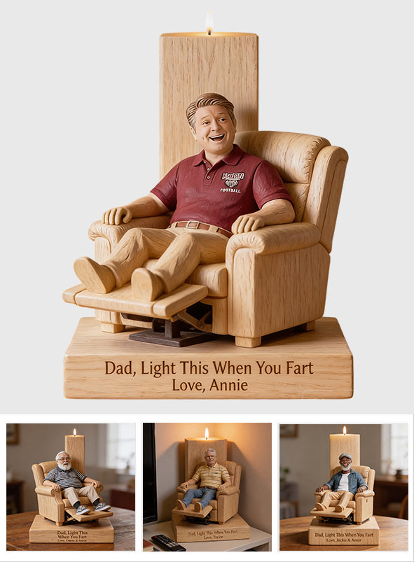 Cadeau parfait pour la fête des pères - Bougeoir en bois personnalisé