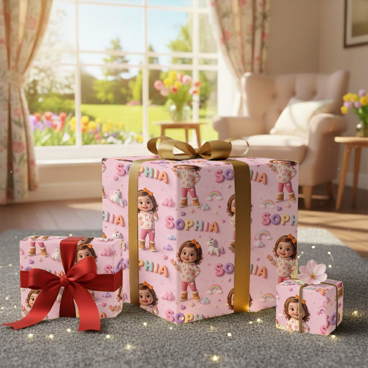 Custom Kid Gift Paper Wrap - Personalized Kid Wrapping Papers