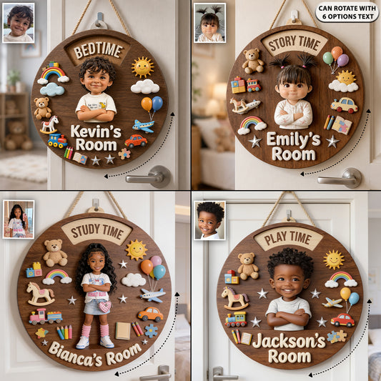 Kleine Momente - Personalisierte Kinderspinne Schild in Sonderform
