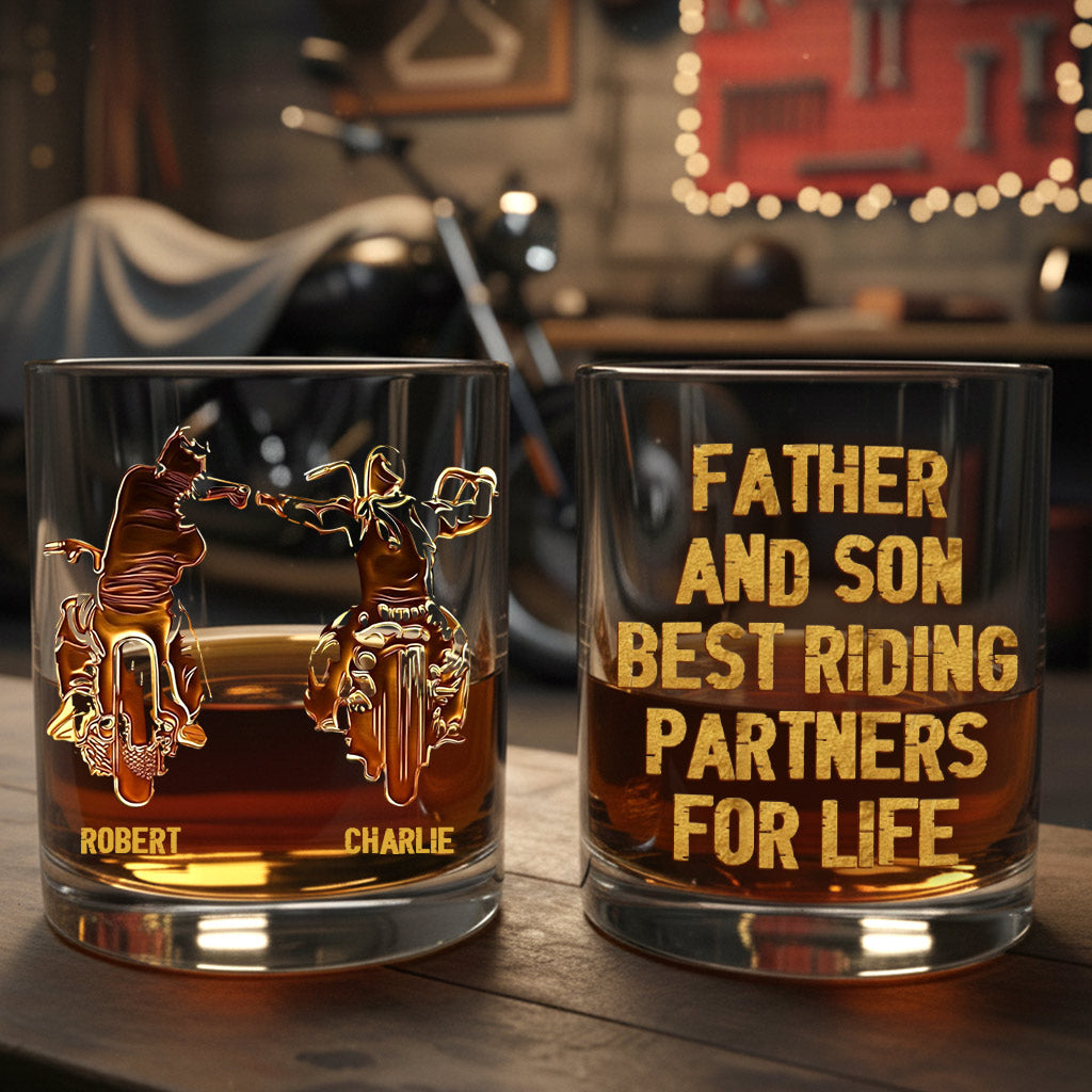 Meilleurs compagnons de route pour la vie - Motard - Verre à whisky personnalisé pour motard