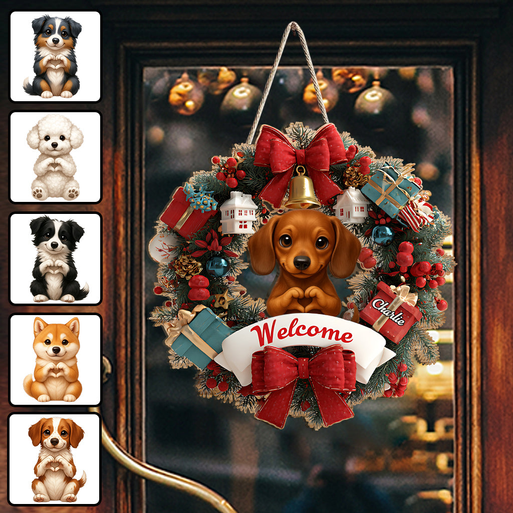Bienvenue à la maison - Panneau en bois personnalisé pour animaux de compagnie