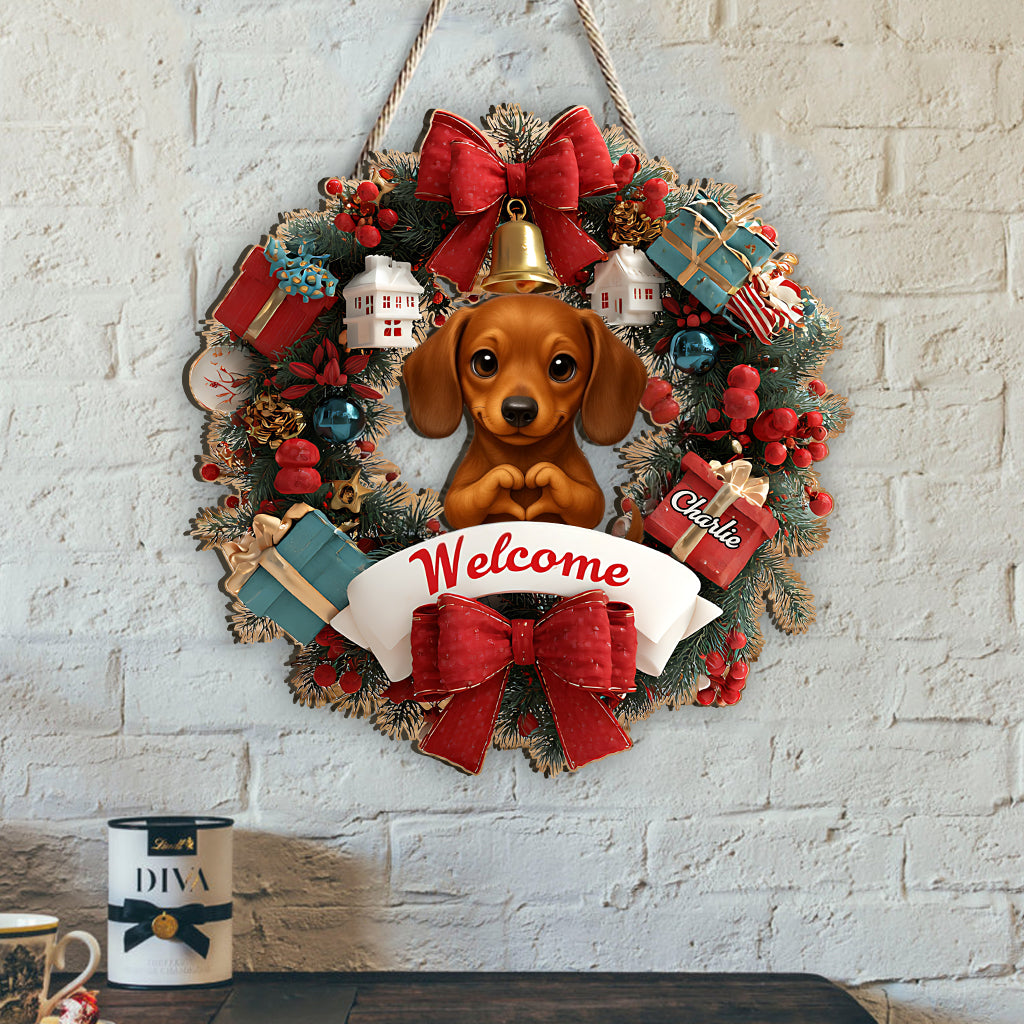 Bienvenue à la maison - Panneau en bois personnalisé pour animaux de compagnie