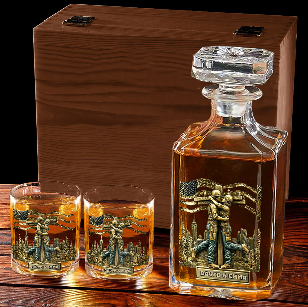 Verre à whisky personnalisé « Lineman & Linewoman Legacy Glass » - Verre à whisky commémoratif pour électriciens et électriciennes