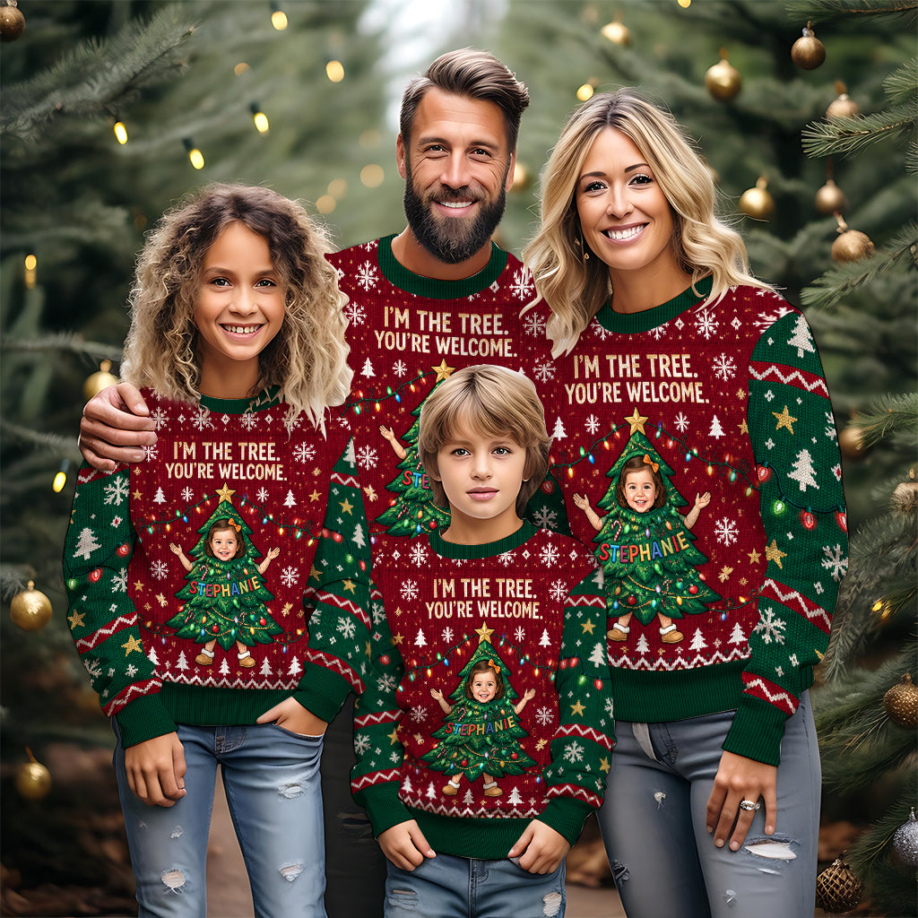 I'm The Tree - Personalized Kid Ugly Sweater