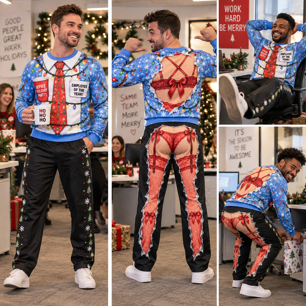 Lustiges Geschenk für Kollegen - Personalisiertes Fleece-Lounge-Set