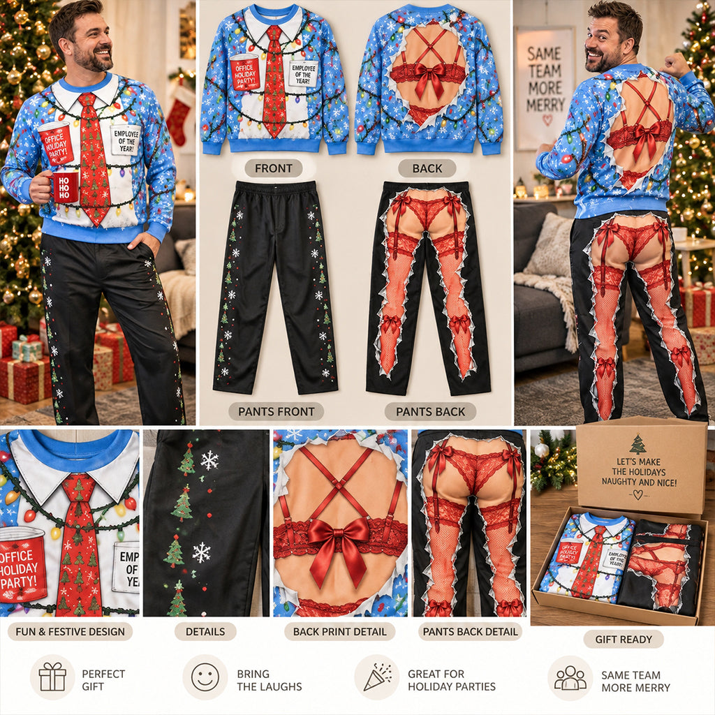 Lustiges Geschenk für Kollegen - Personalisiertes Fleece-Lounge-Set
