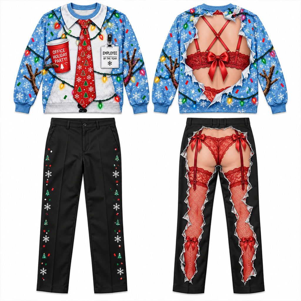 Lustiges Geschenk für Kollegen - Personalisiertes Fleece-Lounge-Set