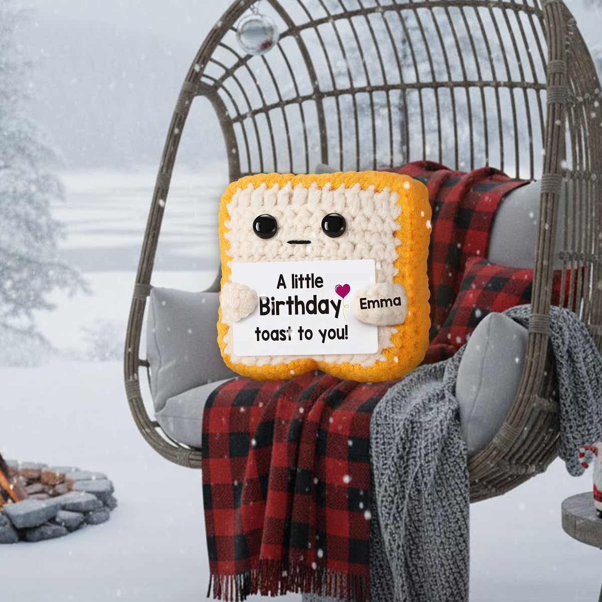Happy Birthday - Personalized Birthday Premium Faux Fur Pillow