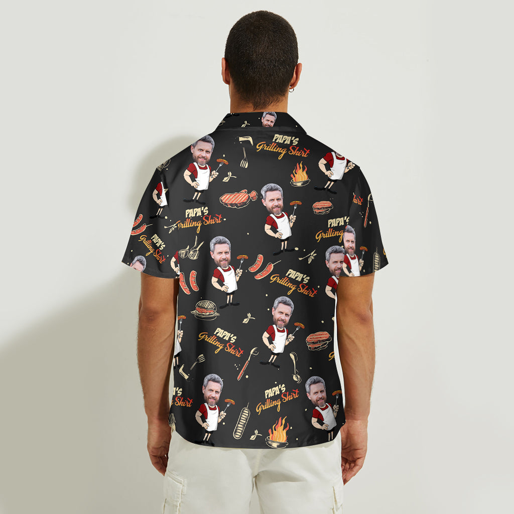 Papa's Grilling Shirt - Personalized Father Hawaiian Shirt