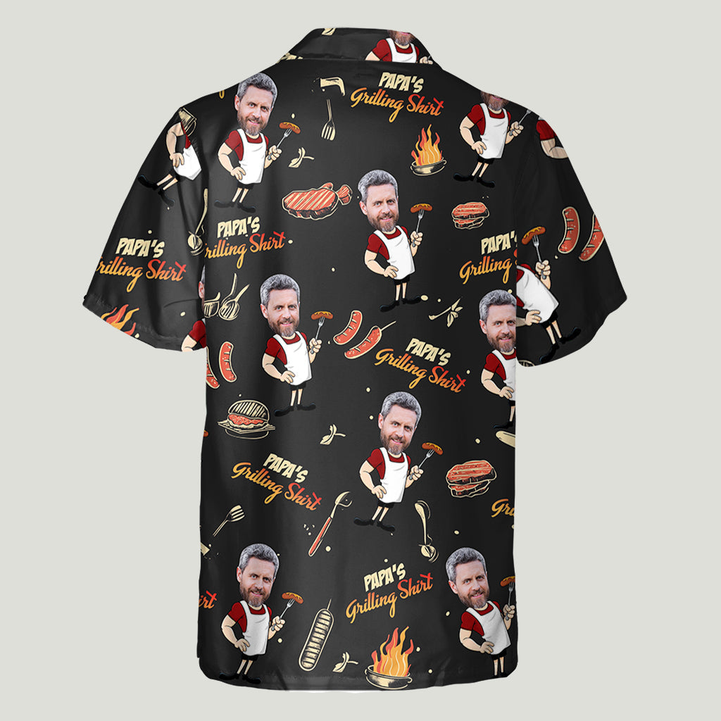 Papa's Grilling Shirt - Personalized Father Hawaiian Shirt