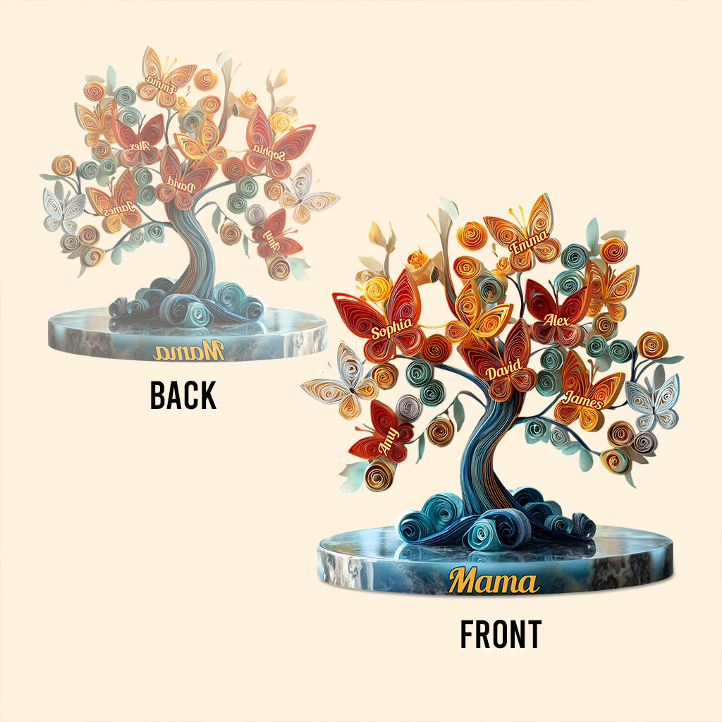 Gift For Mom Grandma - Personalized Mother Custom Shaped Acrylic Plaque