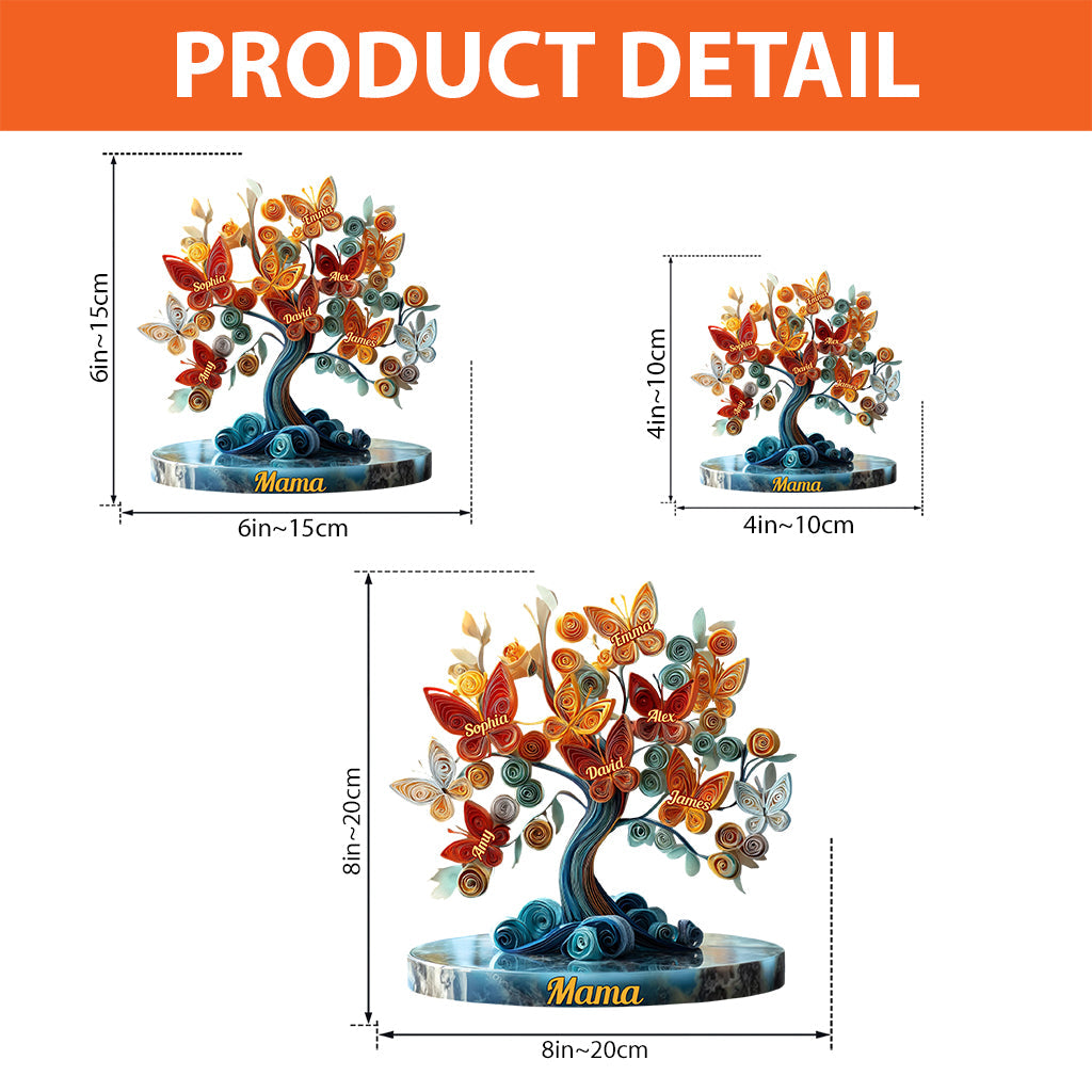 Gift For Mom Grandma - Personalized Mother Custom Shaped Acrylic Plaque