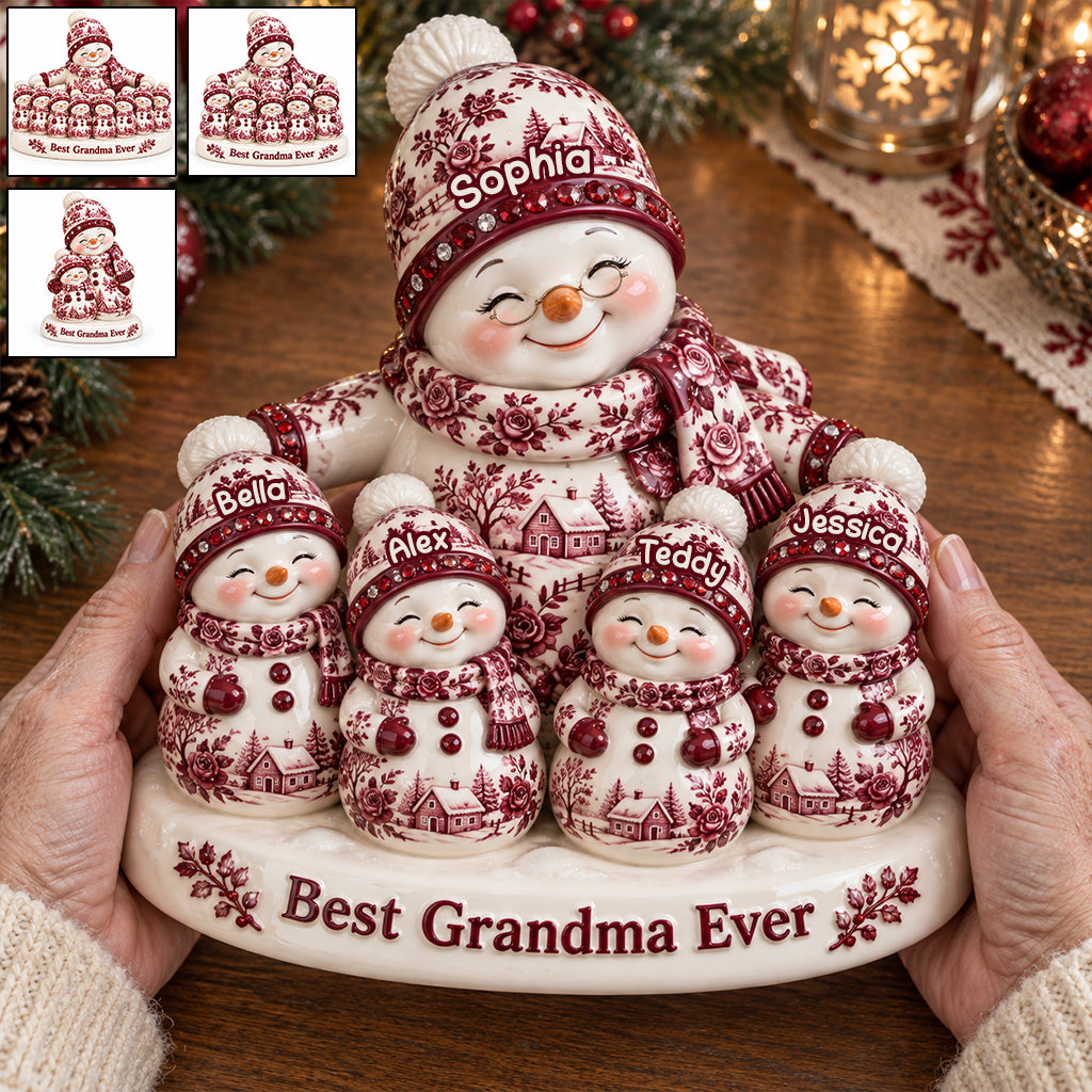 Best Grandma/Mama Ever Christmas Gift - Personalized Grandma 3D Plaque