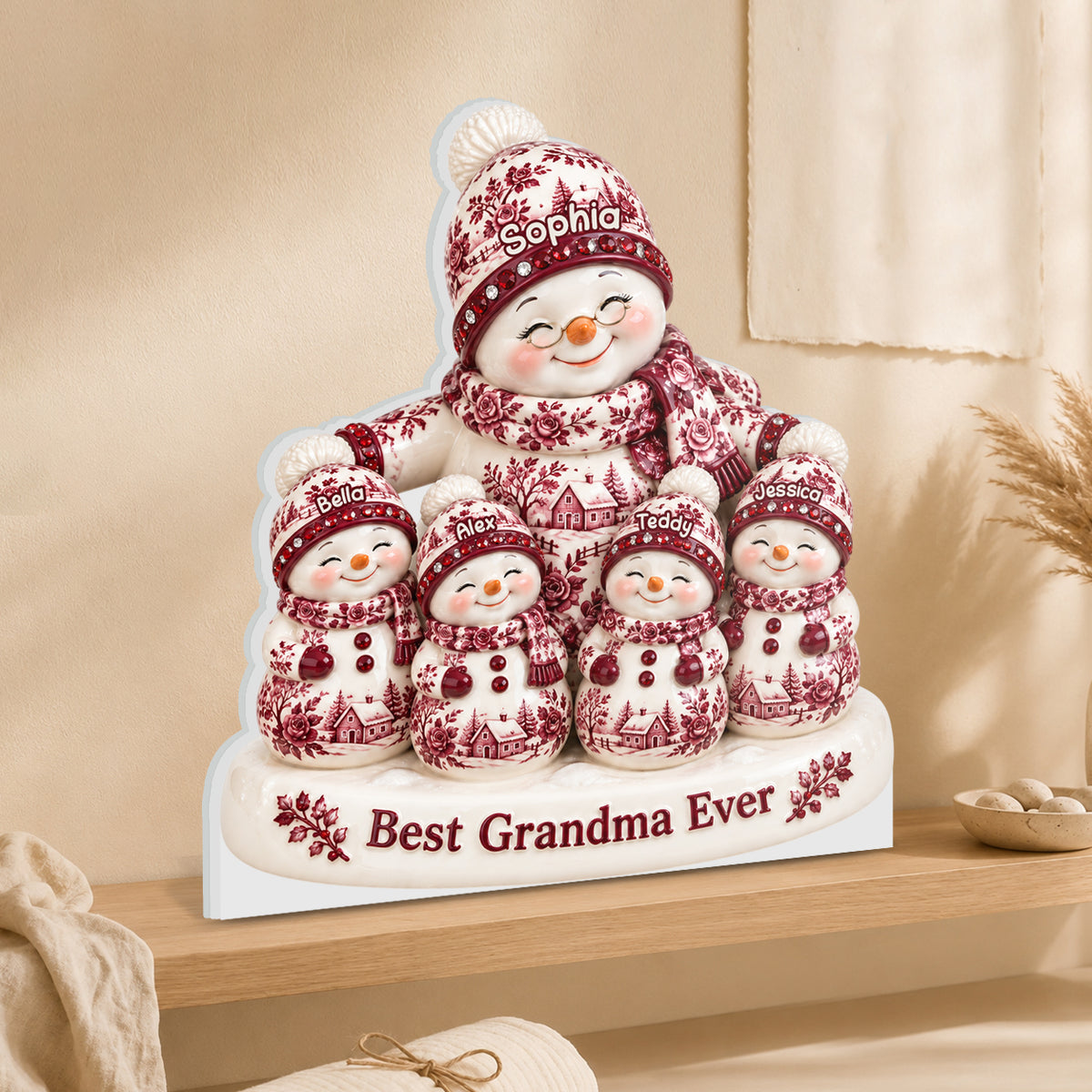 Best Grandma/Mama Ever Christmas Gift - Personalized Grandma 3D Plaque