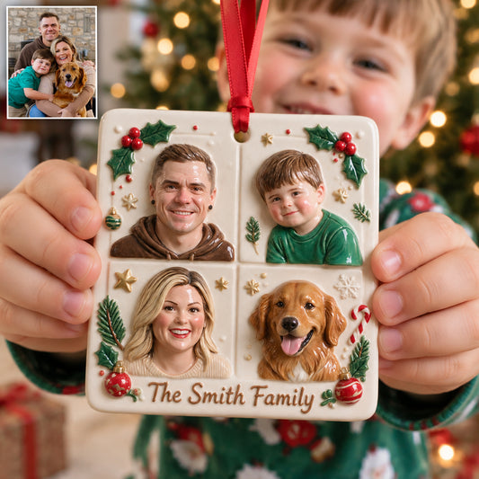 Our Christmas - Personalized Family Premium 3D Ornament
