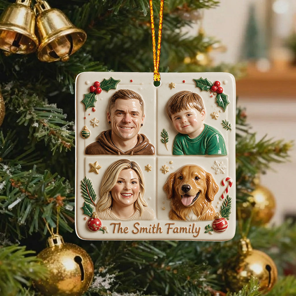 Our Christmas - Personalized Family Premium 3D Ornament