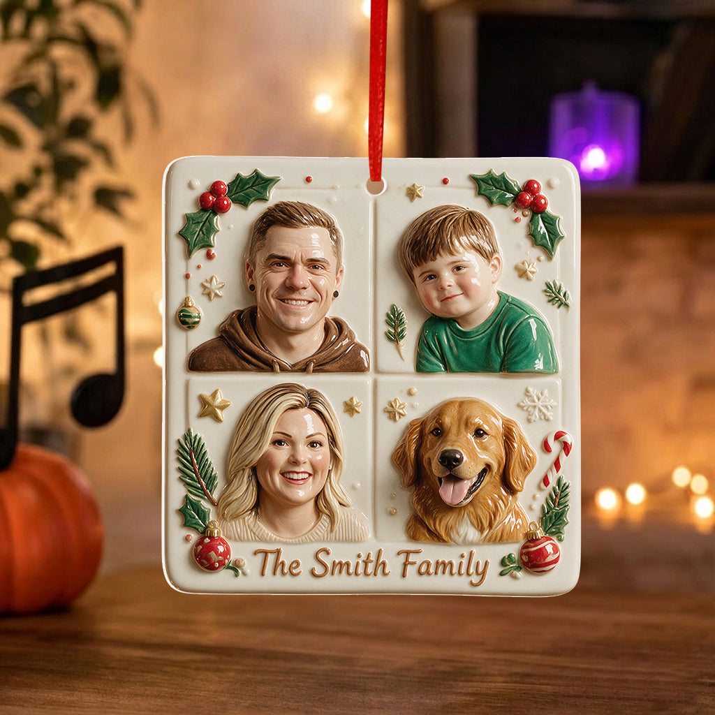 Our Christmas - Personalized Family Premium 3D Ornament