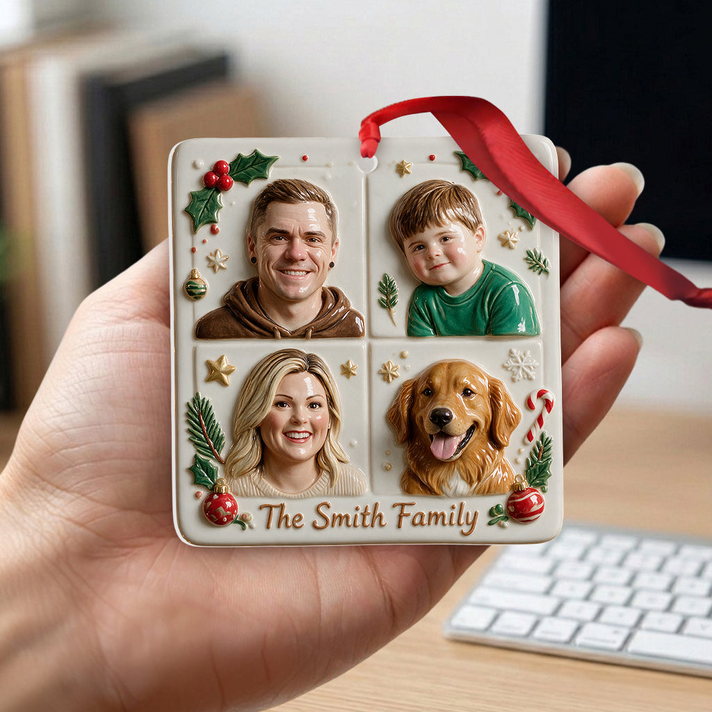 Our Christmas - Personalized Family Premium 3D Ornament