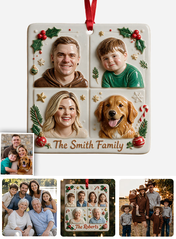 Our Christmas - Personalized Family Premium 3D Ornament