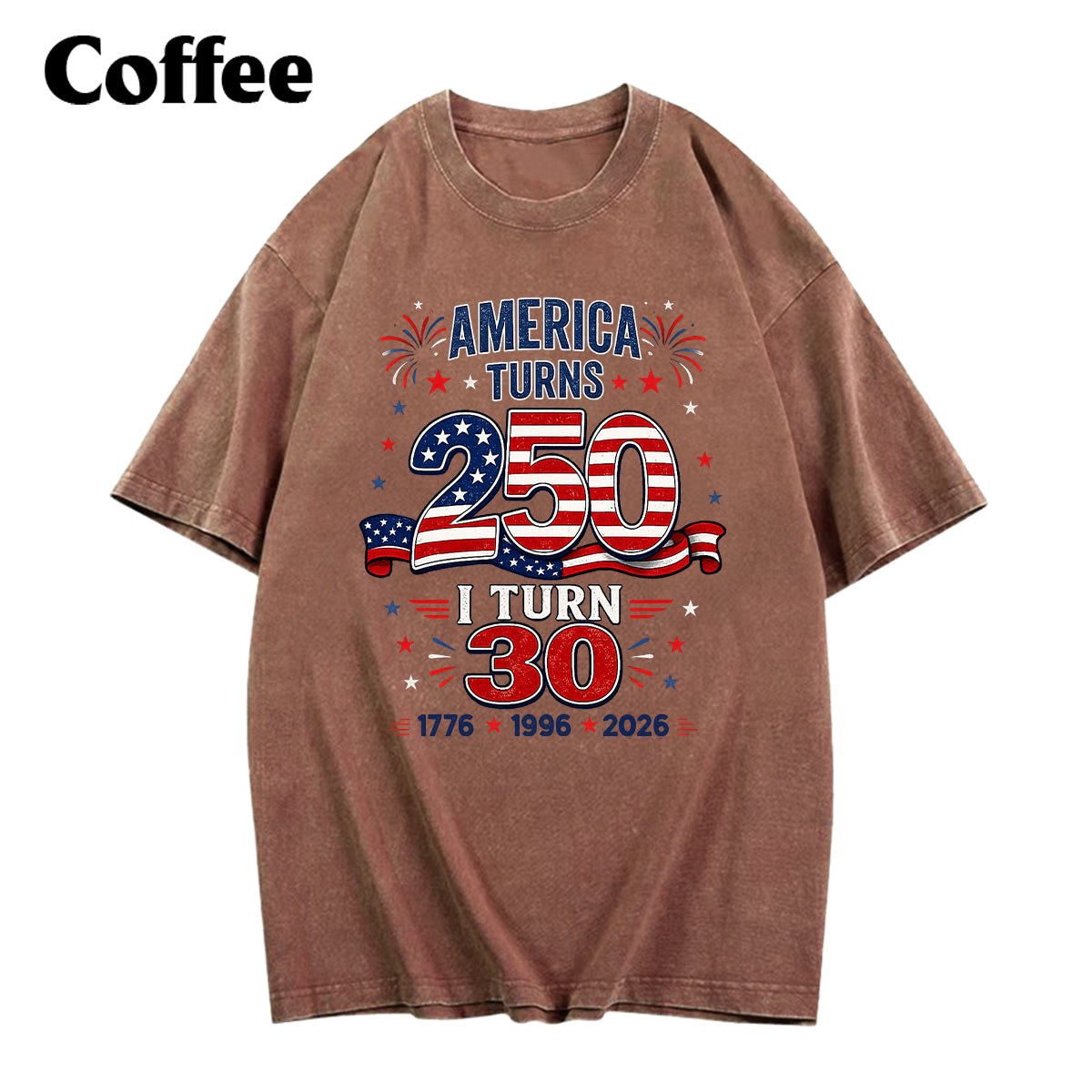 Birthday Gift - Personalized Birthday Washed T-Shirt