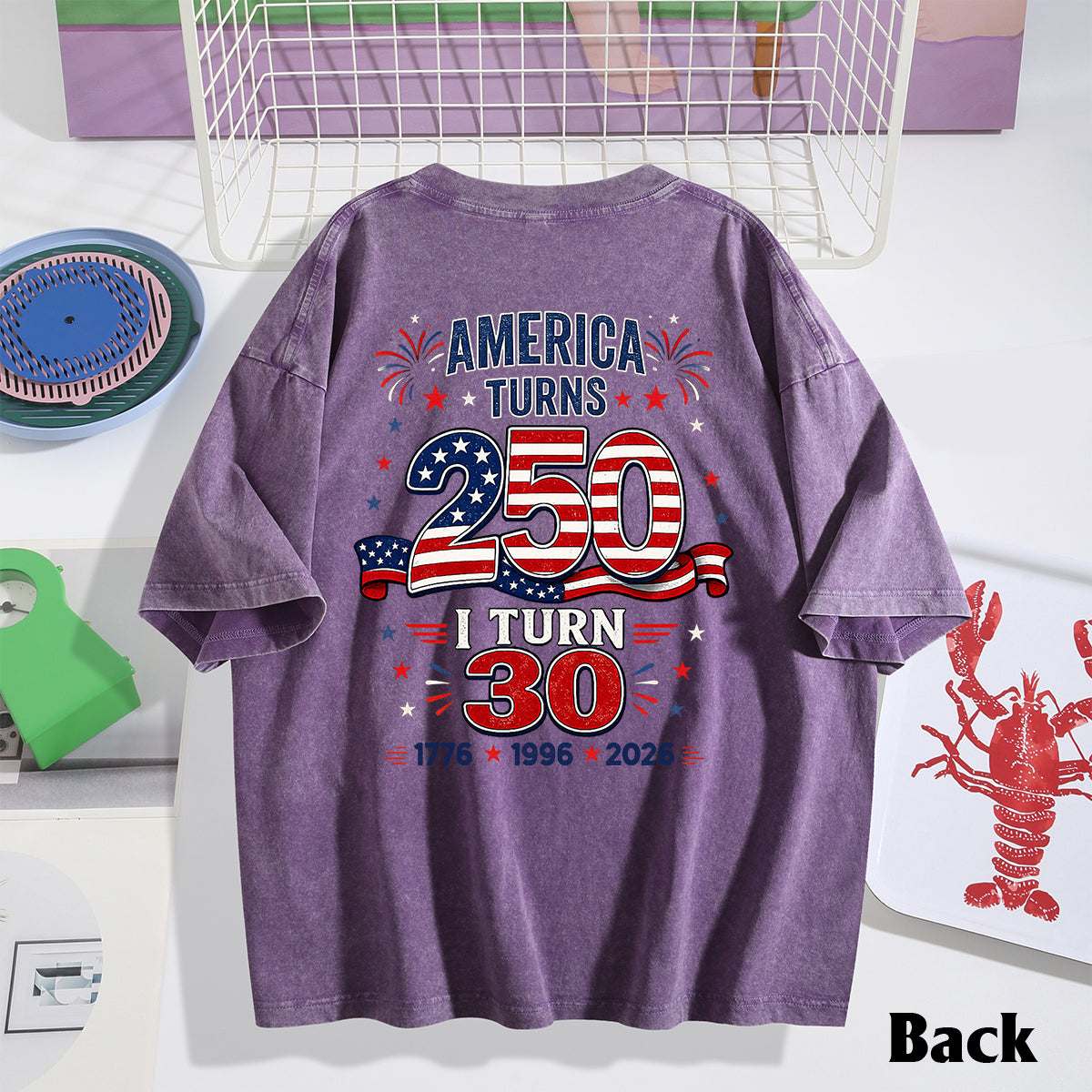 Birthday Gift - Personalized Birthday Washed T-Shirt