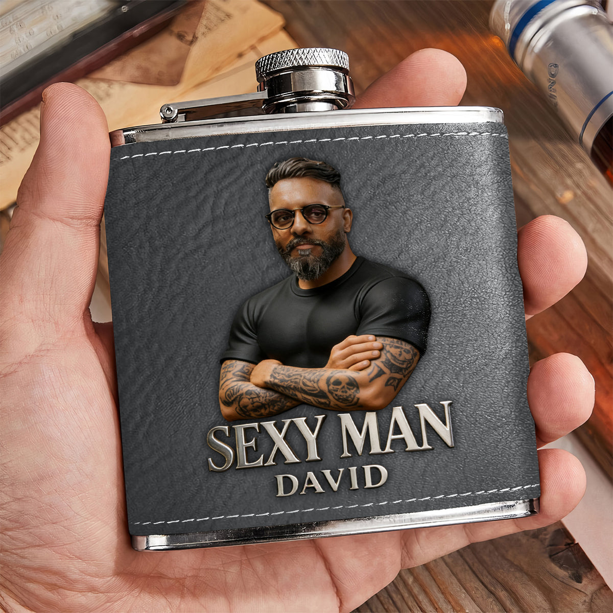 Luxuriöse Geschenke für Männer - Individuell vom Foto - Personalisierte Vater-Thermoskanne