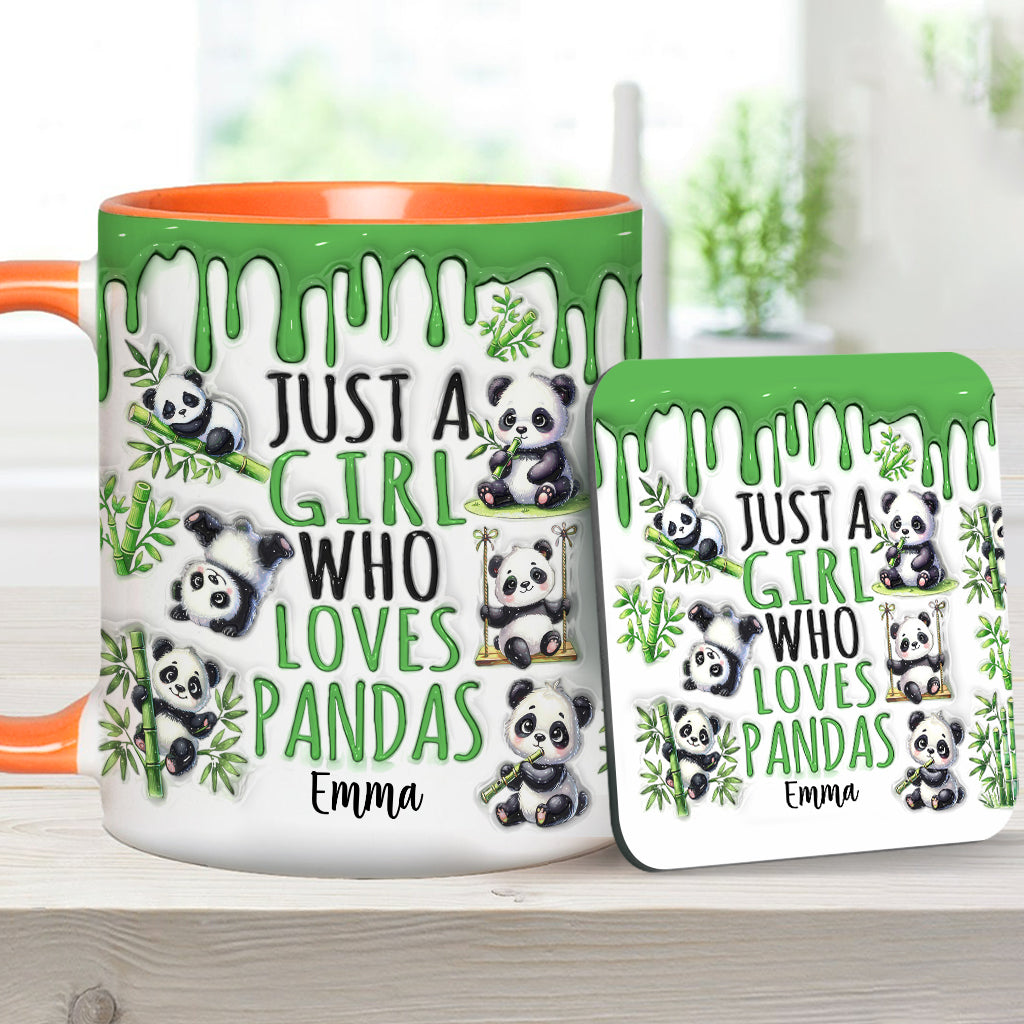 Personalisierte Tasse für Panda-Fans – einfach ein Mädchen, das Pandas liebt