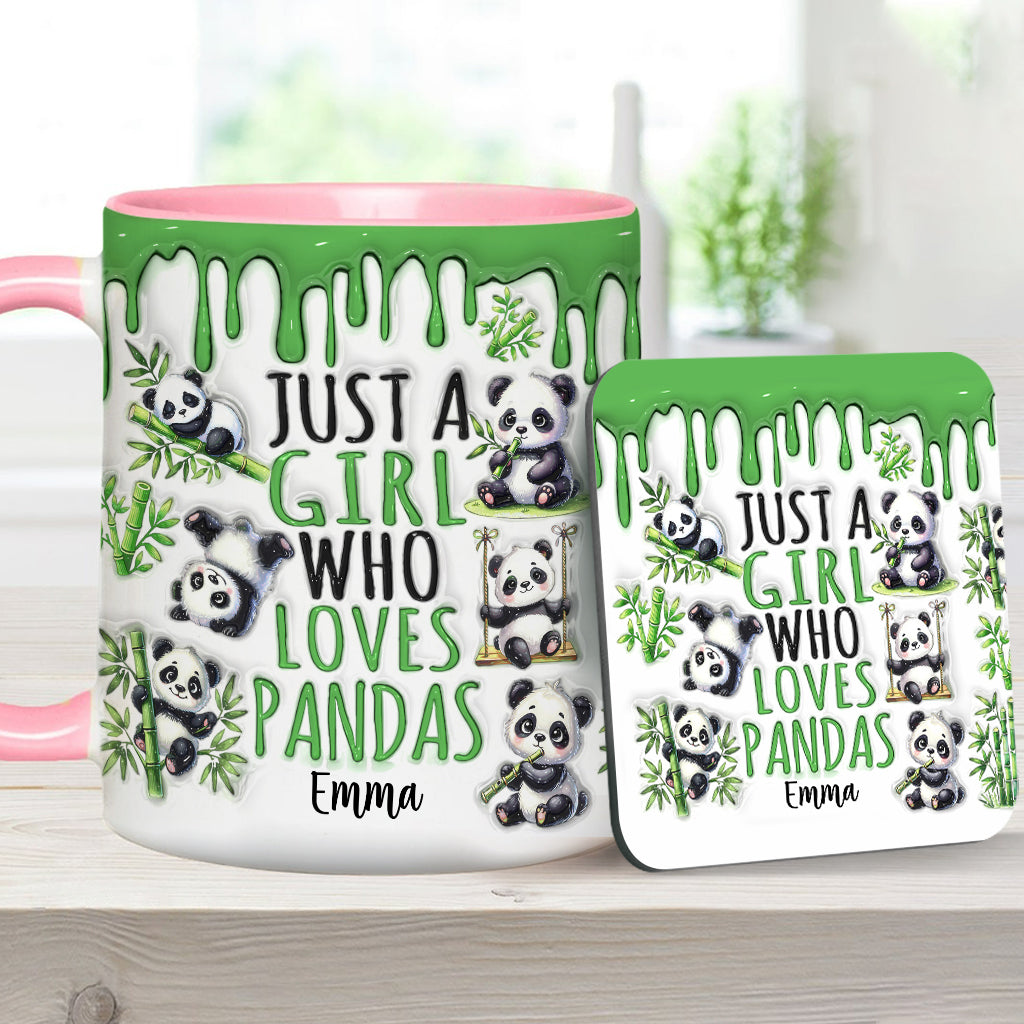 Personalisierte Tasse für Panda-Fans – einfach ein Mädchen, das Pandas liebt